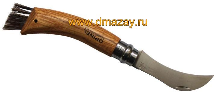 Складной нож грибника Opinel (ОПИНЕЛЬ) 1334 Collection Nature Mushion Chene (№08) с длиной лезвия 7 см подарочный с чехлом и футляром    